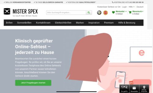 Mister Spex bietet deutschlandweit ersten Online-Sehtest an